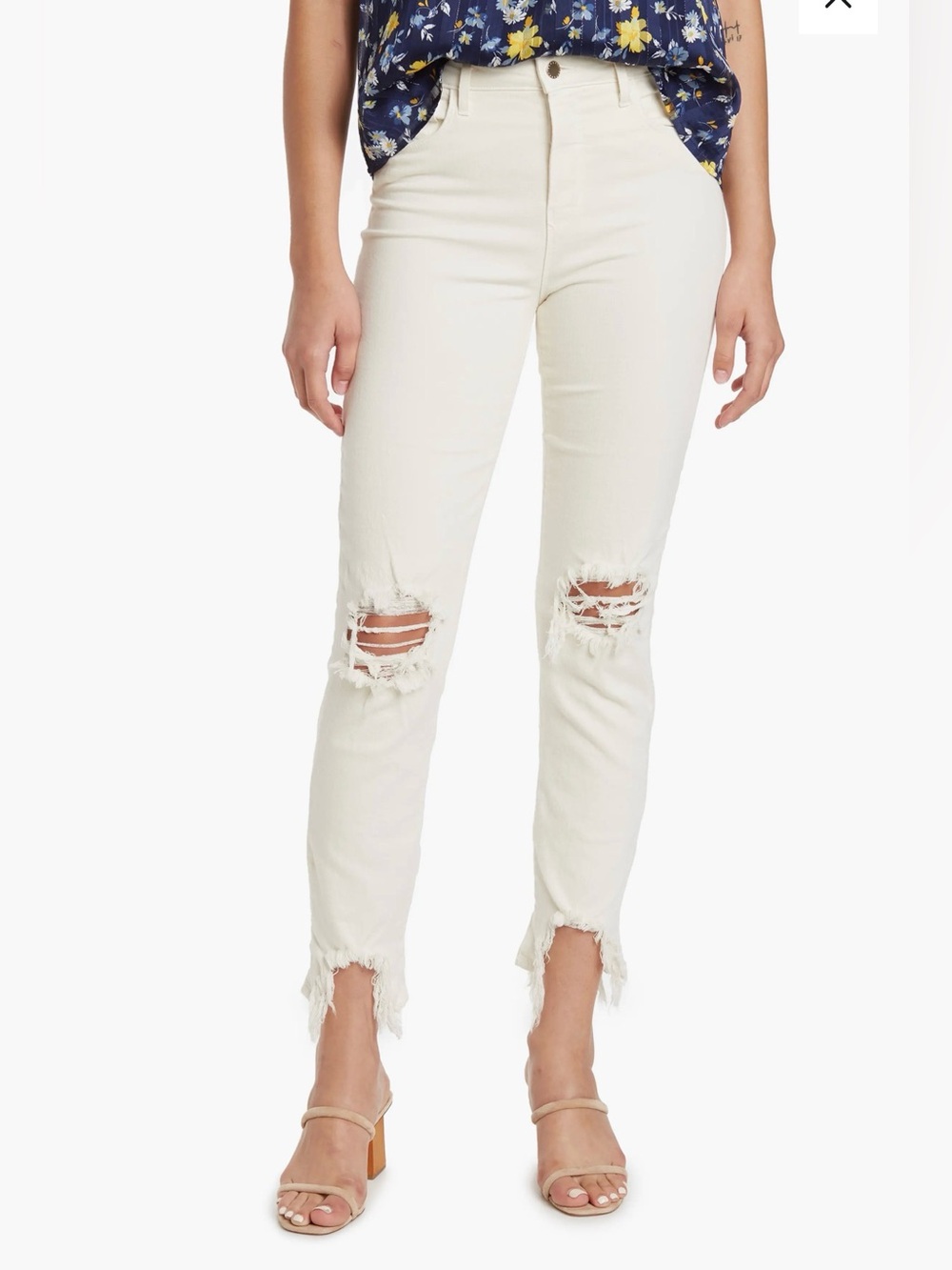 L’AGENCE High-Rise Distressed Skinny Jeans - SZ 26